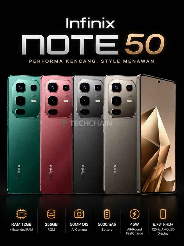 Mulai 2 Jutaan! 5 HP RAM 12GB Termurah dan Worth It 2026 4 Infinix Note 50 - HP Ram 12GB