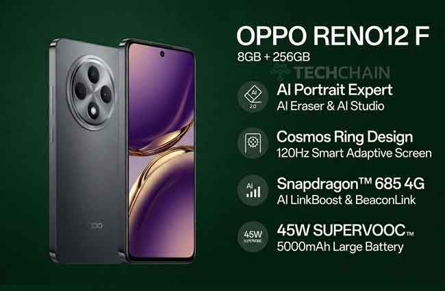 Rekomendasi Harga HP Kamera Terbaik 3 Jutaan (2026) 7 OPPO Reno12 F 4G