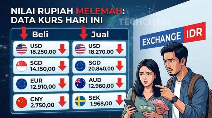 Nilai Tukar Rupiah Melemah Terhadap Mata Uang Lainnya